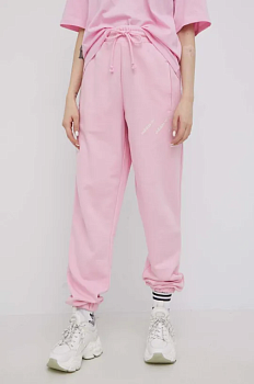 foto штани adidas originals hm4873 жіночі колір рожевий з принтом