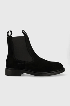 foto замшеві черевики gant millbro чоловічі колір чорний