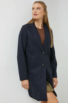 foto пальто only жіночий колір синій перехідний
