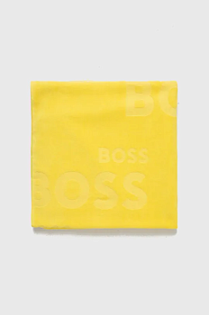 foto бавовняний рушник boss колір жовтий