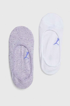 foto шкарпетки puma 2-pack жіночі колір фіолетовий