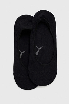 foto шкарпетки puma 2-pack жіночі колір чорний